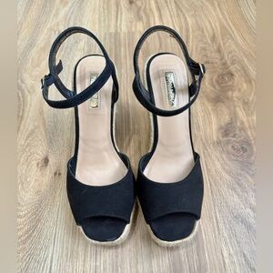 Primark Emma Espadrille Wedge Sandal Size 7 EUC